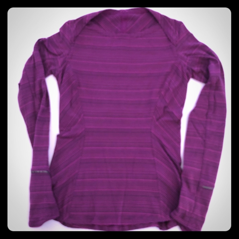 Lulu lemon RuLu Run deep pink & blue sz 4 shirt